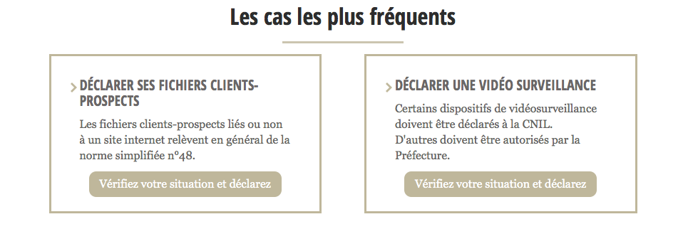 Déclaration CNIL simplifiée du fichier clients